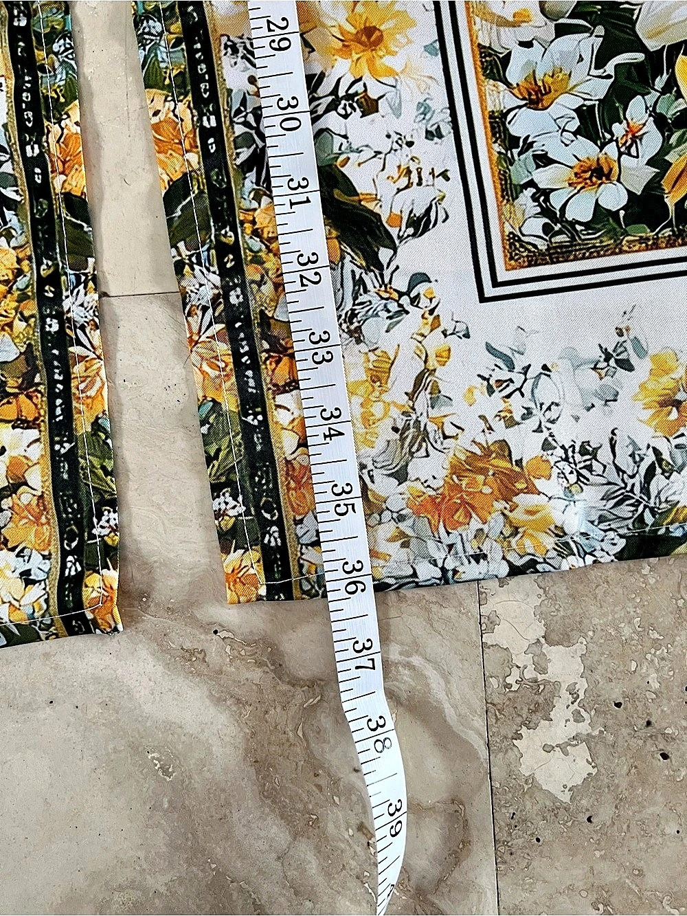Floral Rabbit Curtains Yellow & White 36 Inch - Picture 3 of 4
